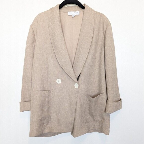 Anthropologie Current Air Tan Blazer Short Set XS - Picture 2 of 13